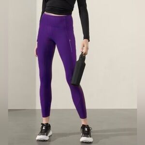 Women's Athleta Rainier Tight – Basalt Violet – Large Petite